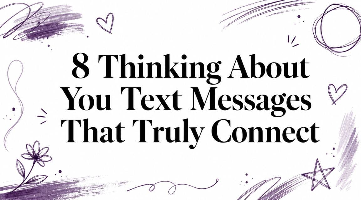 8 Thinking About You Text Messages That Truly Connect