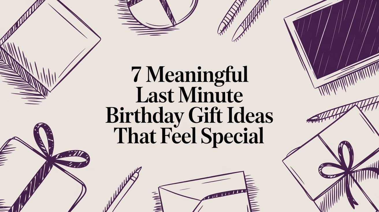 7 Meaningful Last Minute Birthday Gift Ideas That Feel Special