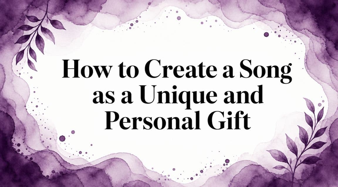 How to Create a Song as a Unique and Personal Gift