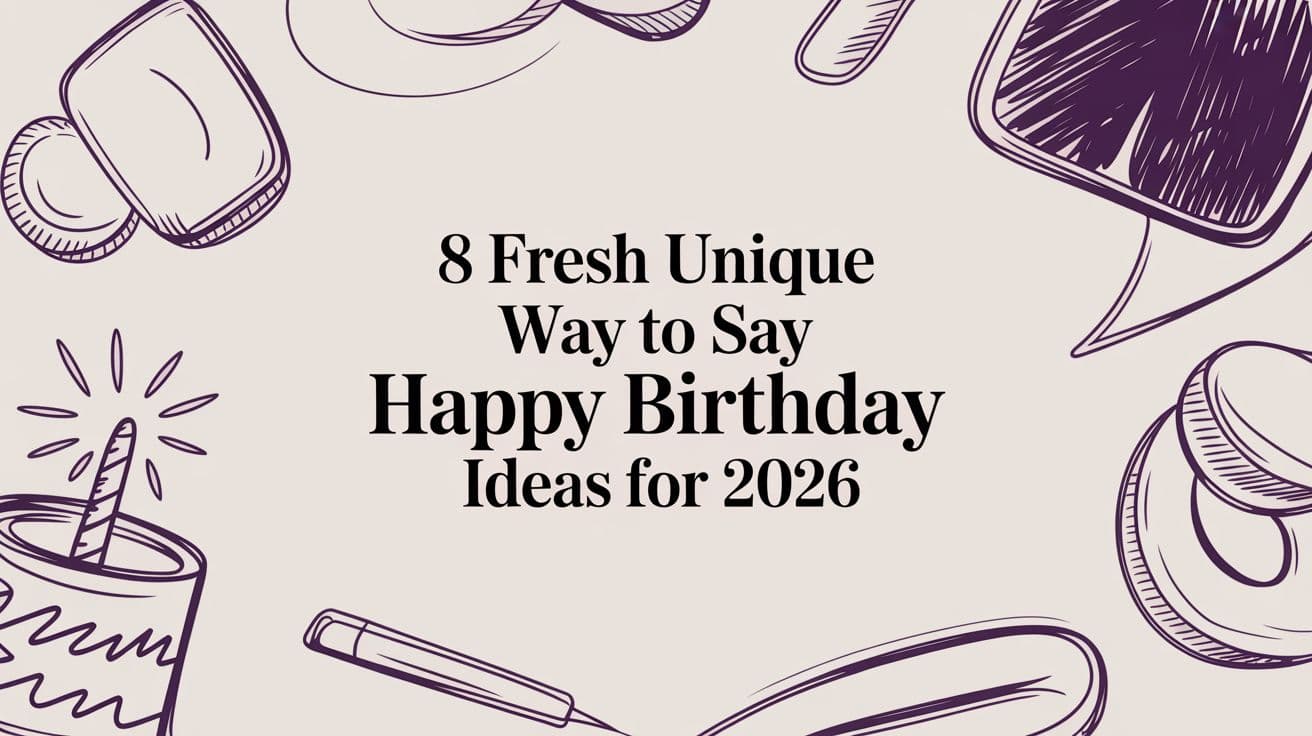 8 Fresh unique way to say happy birthday Ideas for 2026