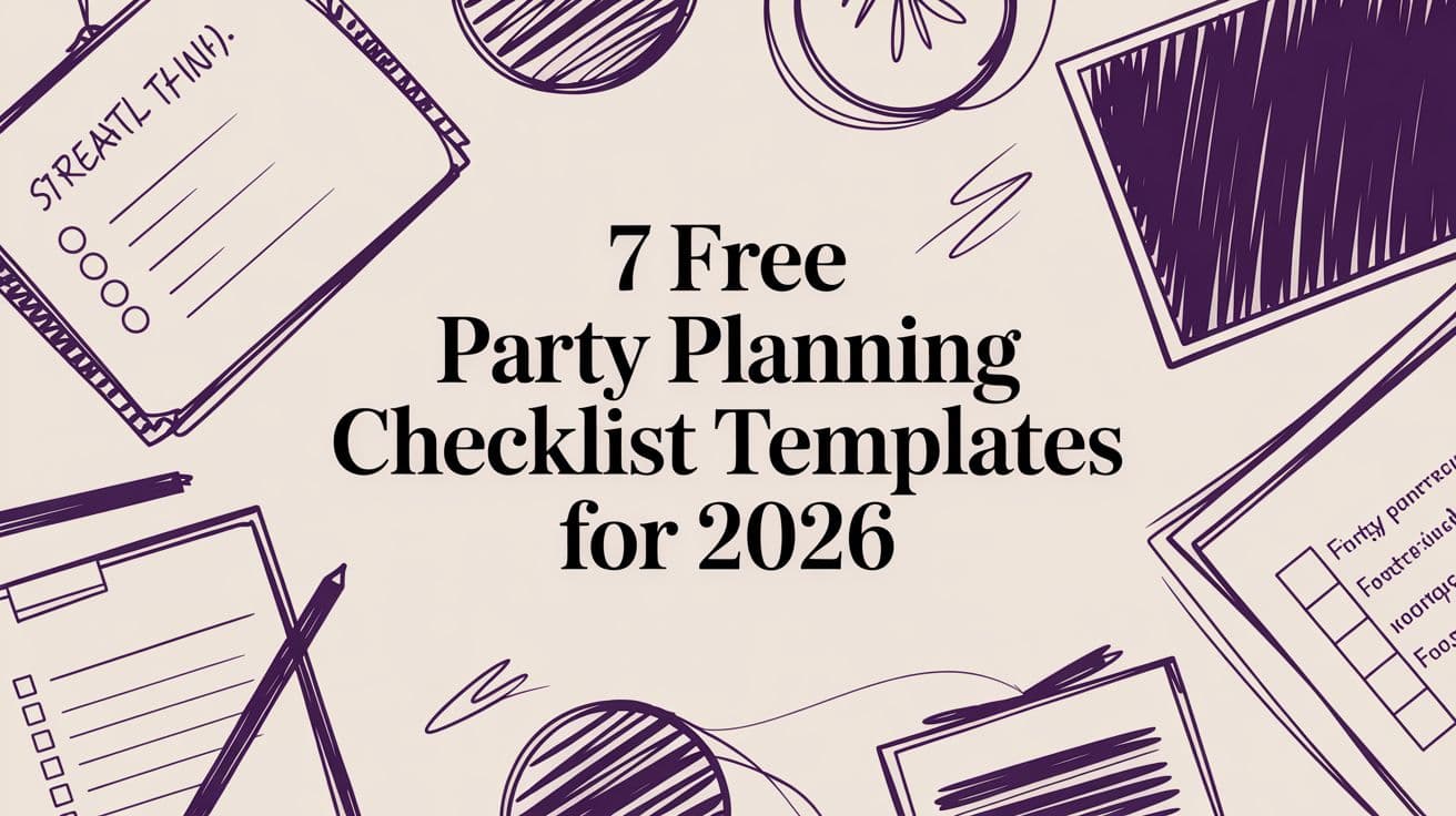 7 Free Party Planning Checklist Templates for 2026