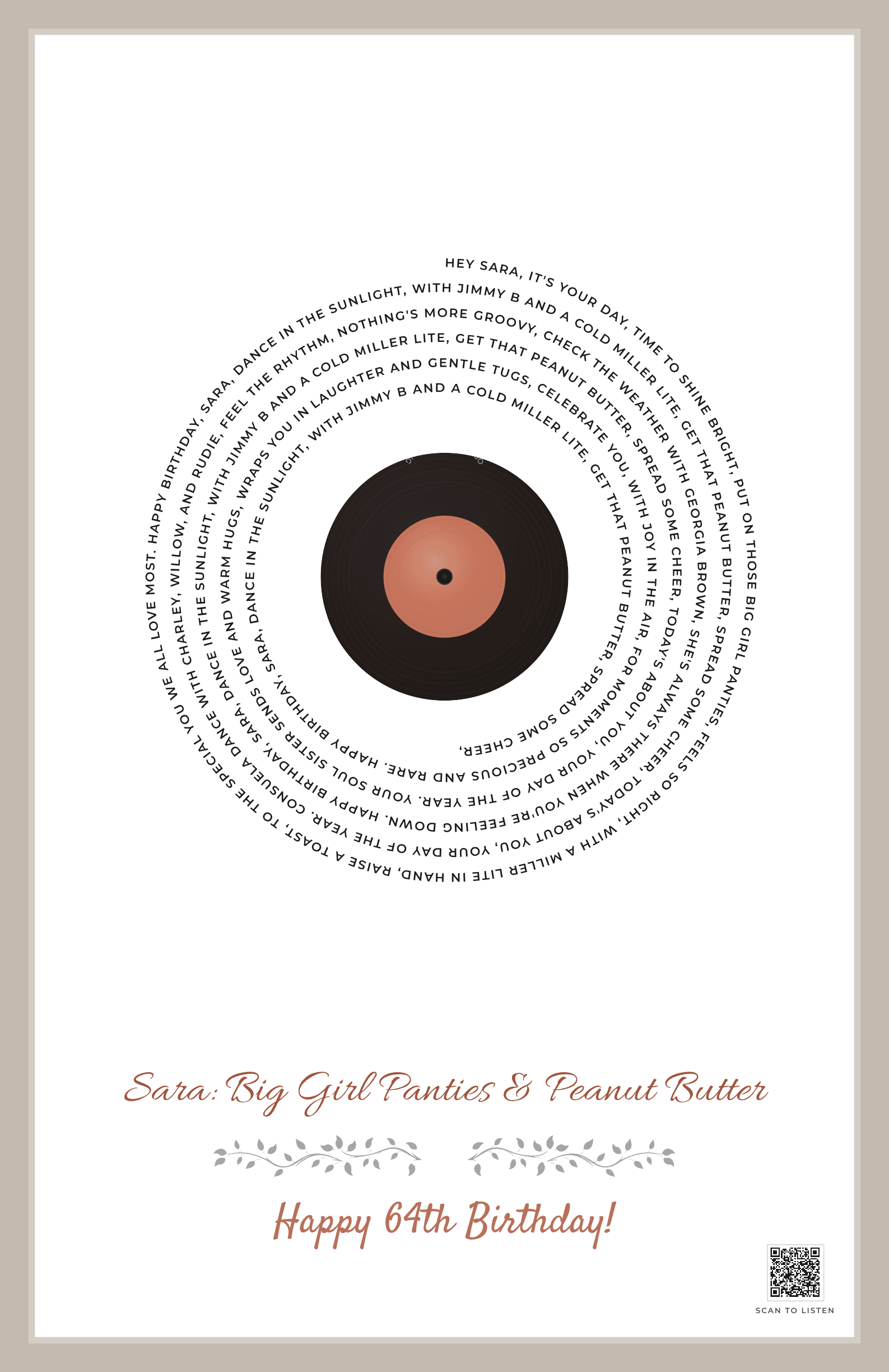 Celebrate with Sara: Big Girl Panties & Peanut Butter